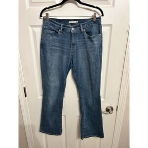 Levi's Women's Curvy Bootcut Blue Denim Jeans Size 30x30, Medium Wash, Mid-Rise